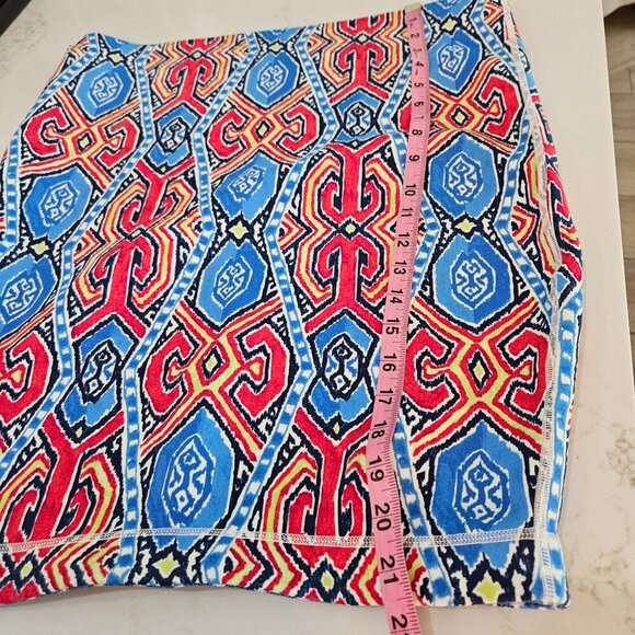 J. McLaughlin Skirt Small Reversible Casavito Halle Ikat Pencil Luxury - Picture 11 of 11